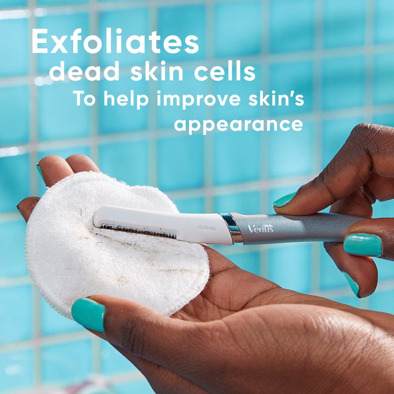Gillette أداة ديرما بلانينغ من جيليت فينوس، 2 شفرات بديلة، شفرات وجه للنساء، شفرات حواجب، شفرات وجه مقشرة، شفرات وجه للنساء، شفرات وجه للنساء، شفرات ديرما بلانينغ للنساء للوجه - Image 4