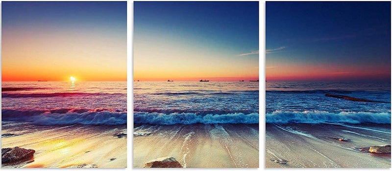 TutuBeer 3 Panels Beach Wall Art - Image 2
