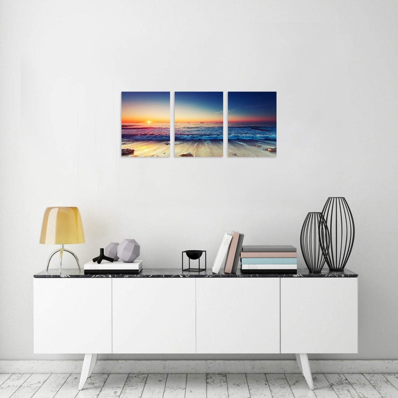 TutuBeer 3 Panels Beach Wall Art - Image 4