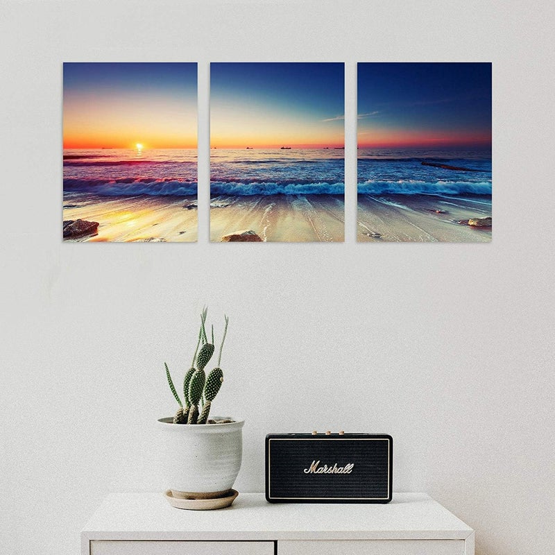 TutuBeer 3 Panels Beach Wall Art - Image 5