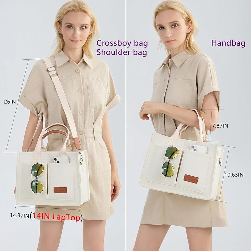 ZHMO Women Canvas Tote Handbags Crossbody bags,Crossbody purses,Tote bag for women,Satchel Messenger Hobo Shoulder Purse Bag Handbags Simple Modern tote bag (pack of 1) - Image 2