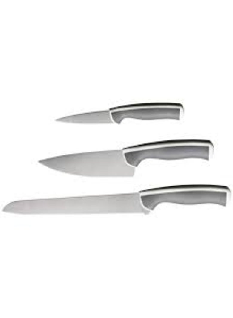 IKEA knife set - light grey/white - 3 pieces