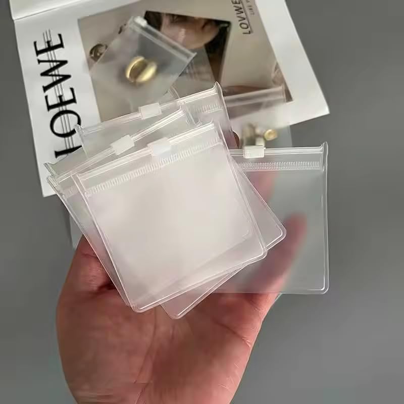 TraveEssentialz Small Zipper Pouch for Travel Use (Set of 10, 6x6 inches) | Medicines Jewellery Stationery Electronics Multipurpose Transparent Storage for Girls, Kids & Adults | Easy to Carry in Pocket or Handbags - Image 3