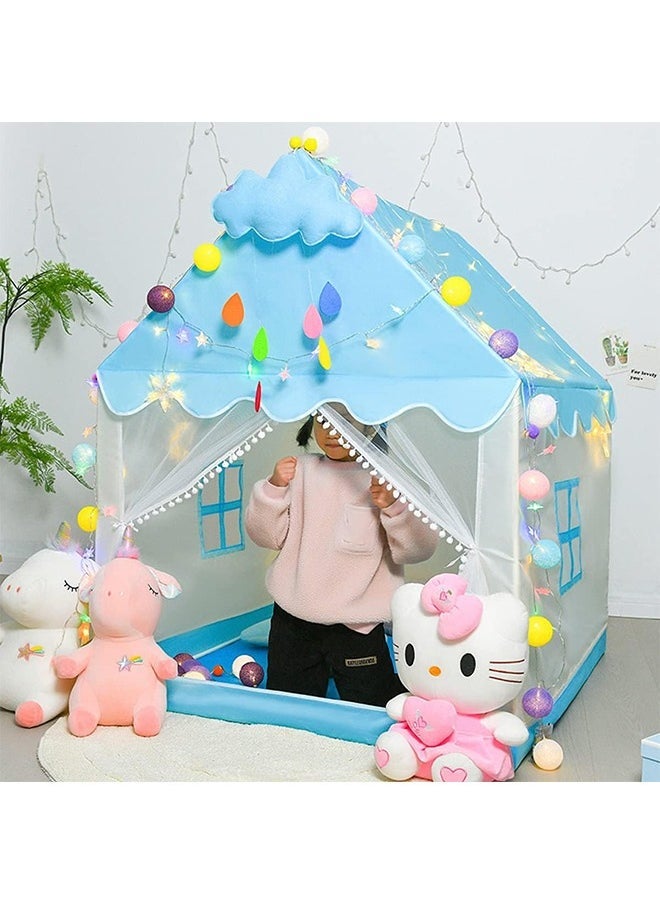 Children's Tent Toys,Princess Castle Toy Tent,Indoor Outdoor General Purpose Tent,Easy to Set up and Clean,Suitable for Ages 3+(Blue)