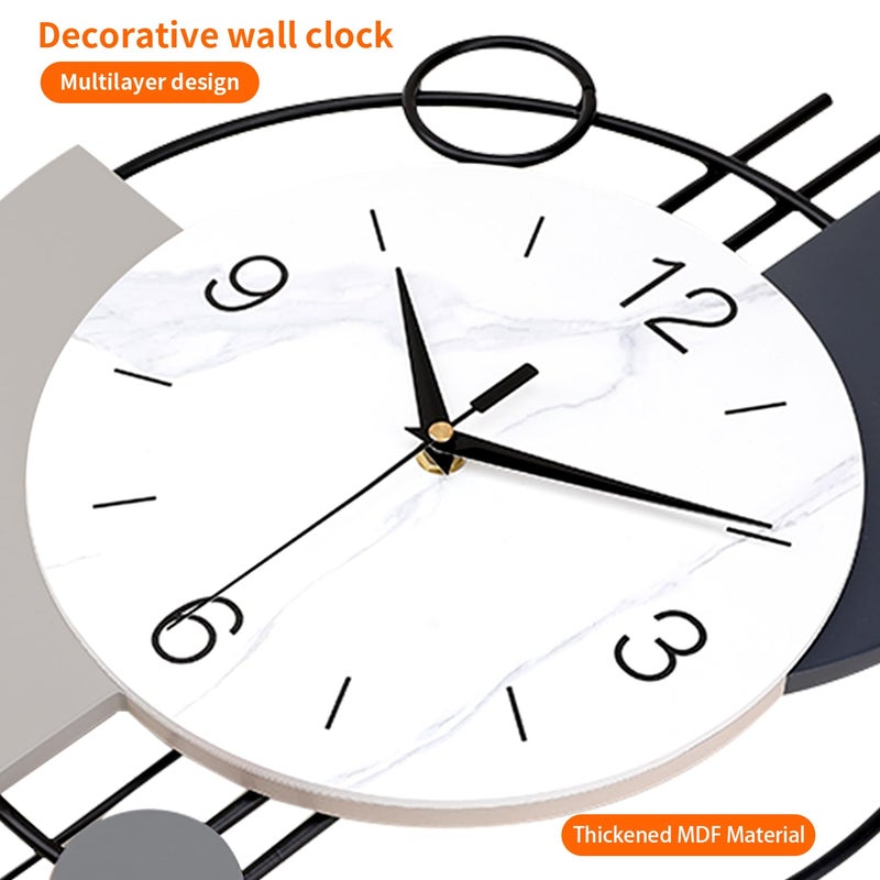 Dankeit Wall Clock, Silent Non-Ticking Quality Quartz Battery Operated with Pendulum, Large Wall Clock for Living Room Kitchen Home Bathroom Bedroom Wall Decor, 13x21.65inch(Black) - Image 2