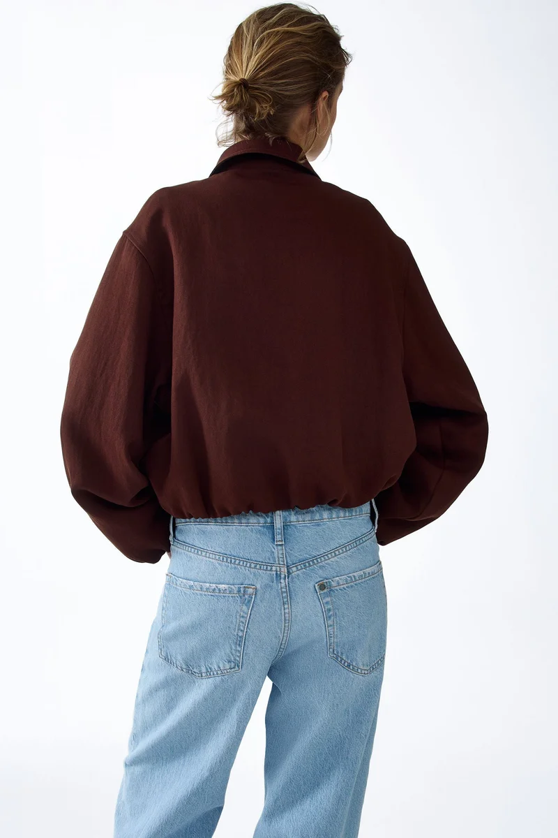 H&M  Oversized bubble-hem jacket for Women | Best Price UAE