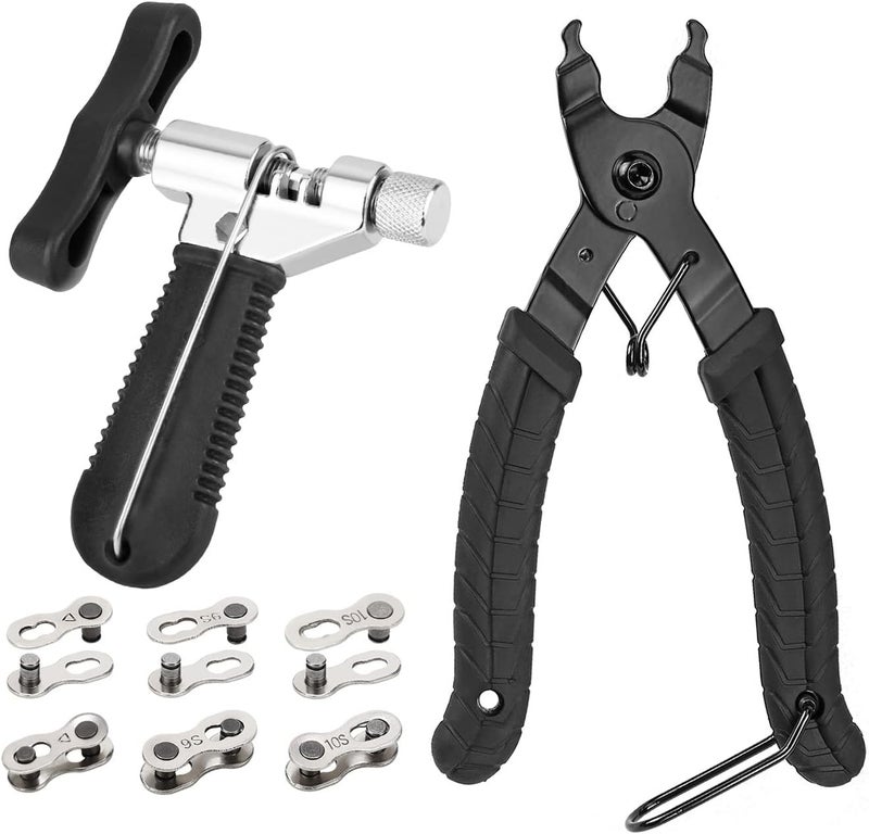 Oumers Bike Link Plier Chain Breaker Splitter 6 Pairs Bicycle Missing Link, Chain Plier Quick Links Opener Remover Pliers for 6-10 Speed Chains Repair Professional Bike Chains Repair Tool Kit - Image 1