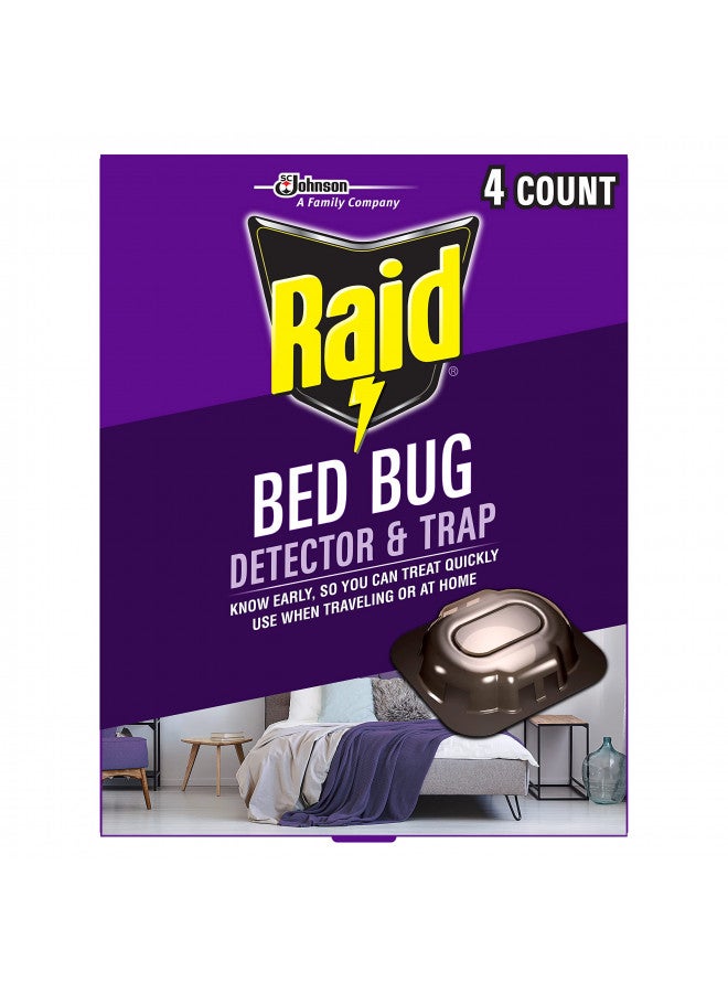 RAID Raid Bed Bug Detector and Trap, For Indoor Use, 4 Count - Image 1