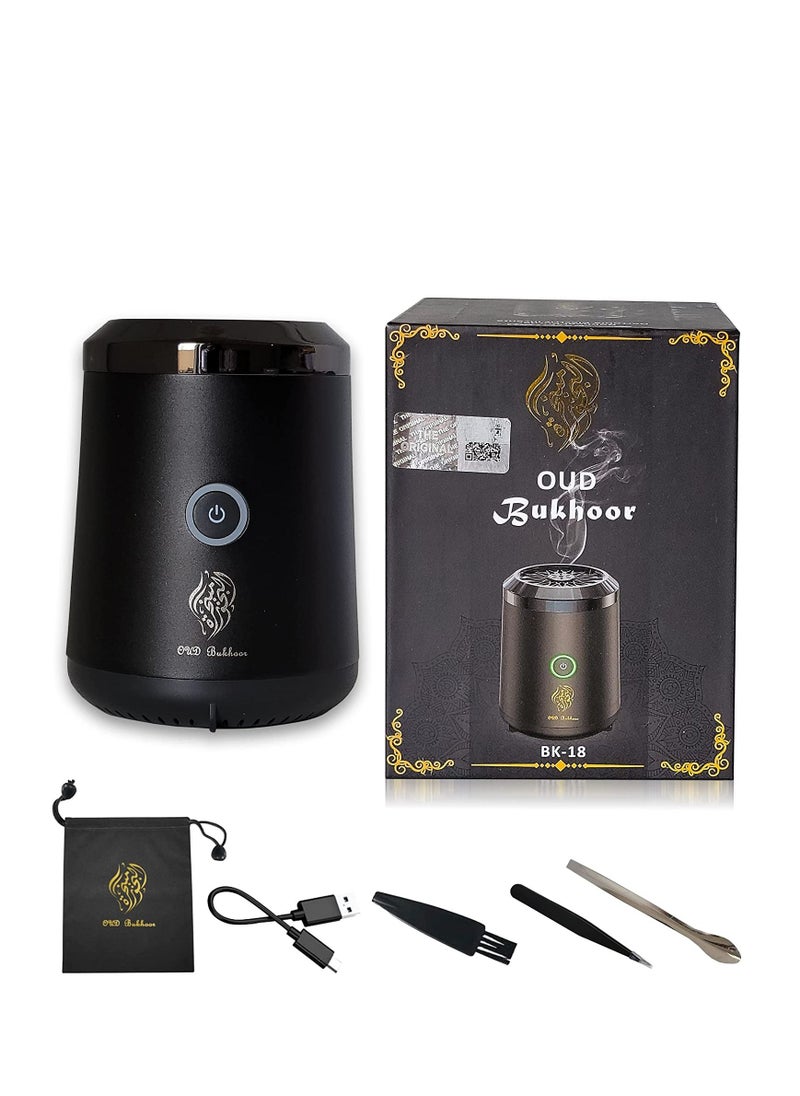 Bakhoor Electric Oud Incense Bukhoor Burner Aroma Diffuser With Long Lasting Battery Usb Rechargeable Great Gift For Home, Car, Desert Camping And Travel  - Image 1