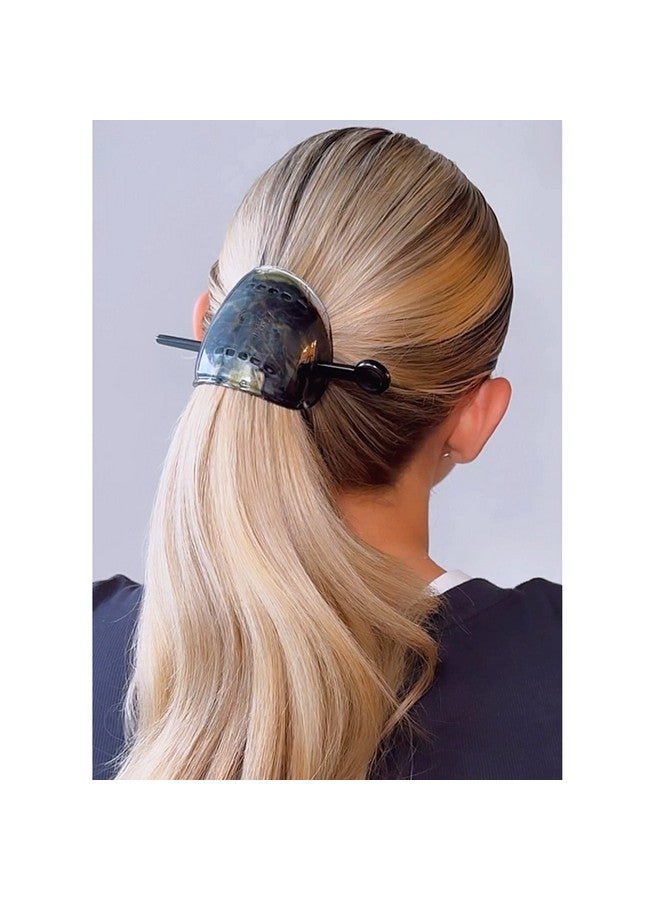 CAMILA Paris Cp3344 French Hair Bun Holder Cover Cap Hair Updo Green Hair Pin Thru Strong Hold Grip Hair Clips For Women No Slip And Durable Styling Girls Hair Accessories Made In France - Image 3