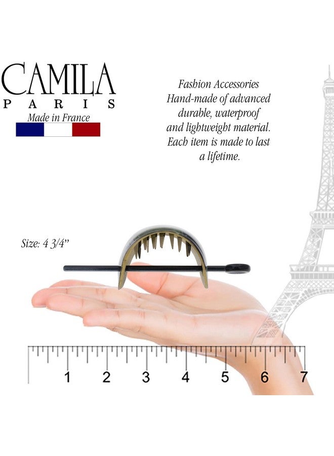CAMILA Paris Cp3344 French Hair Bun Holder Cover Cap Hair Updo Green Hair Pin Thru Strong Hold Grip Hair Clips For Women No Slip And Durable Styling Girls Hair Accessories Made In France - Image 5