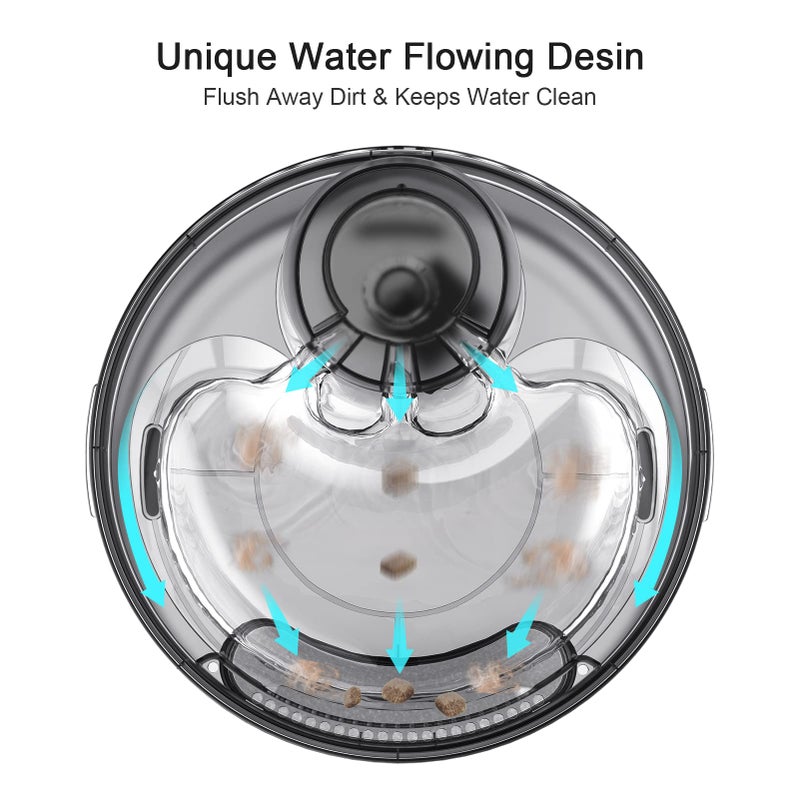 NPET DF10 Dog Water Fountain, 170oz/1.3Gallon/5L Large Automatic Pet Water Dispenser Dog Water Bowl with Cleaning Kit, Replacement Filter for Cat, Dogs, Multiple Pets - Image 4