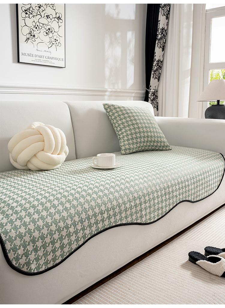 general Irregular Shaped Sofa Cushion Non Slip Sponge Seat Cushion Chenille Sofa Towel - Image 1