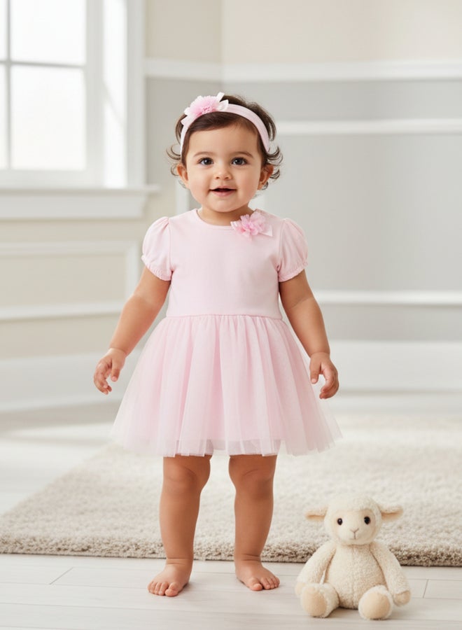 Luna & Lily Baby Girls Tutu Dress With Headband - Image 5