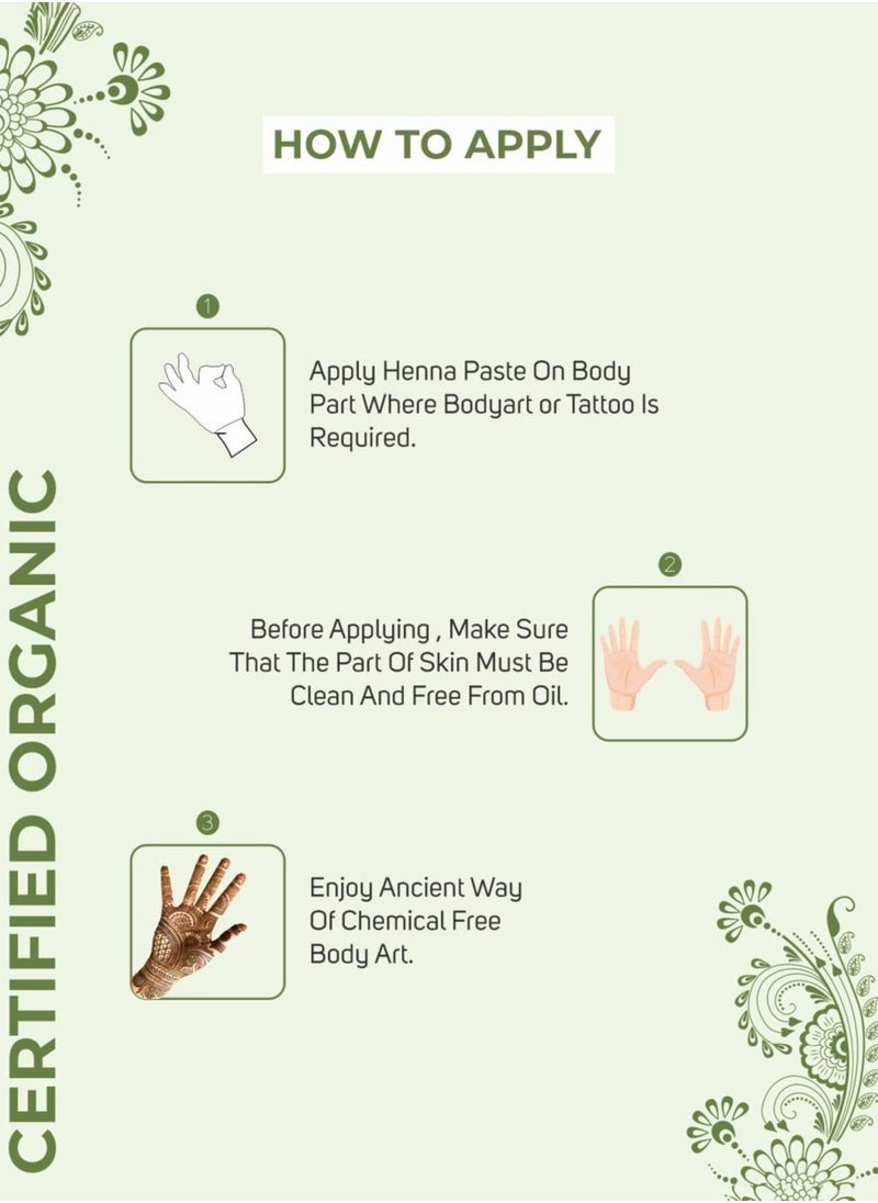 Vegetal Vegetal Certified Organic Mehandi 50gm Pack of 3  - Image 4
