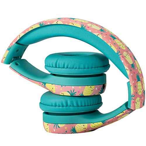 Snug Play+ Kids Headphones – Volume Limited 93dB for Safe Listening – Foldable, Durable Headphones for Toddlers, Boys & Girls – Tangle-Free Cord – Ideal for Travel, School, Tablets - Pineapples - Image 4