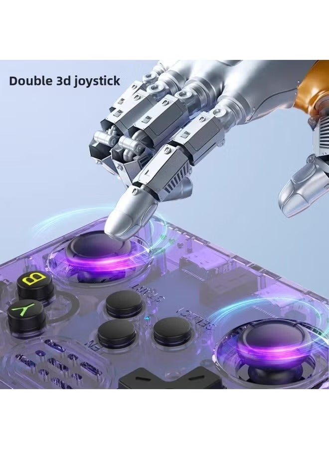 جهاز ألعاب فيديو محمول Generic R36S يعمل بنظام Linux Retro مع بطاقة TF سعة 64 جيجابايت وأكثر من 20000 لعبة، جهاز ألعاب فيديو قديم بشاشة IPS مقاس 3.5 بوصة، برتقالي - أحمر - Image 3