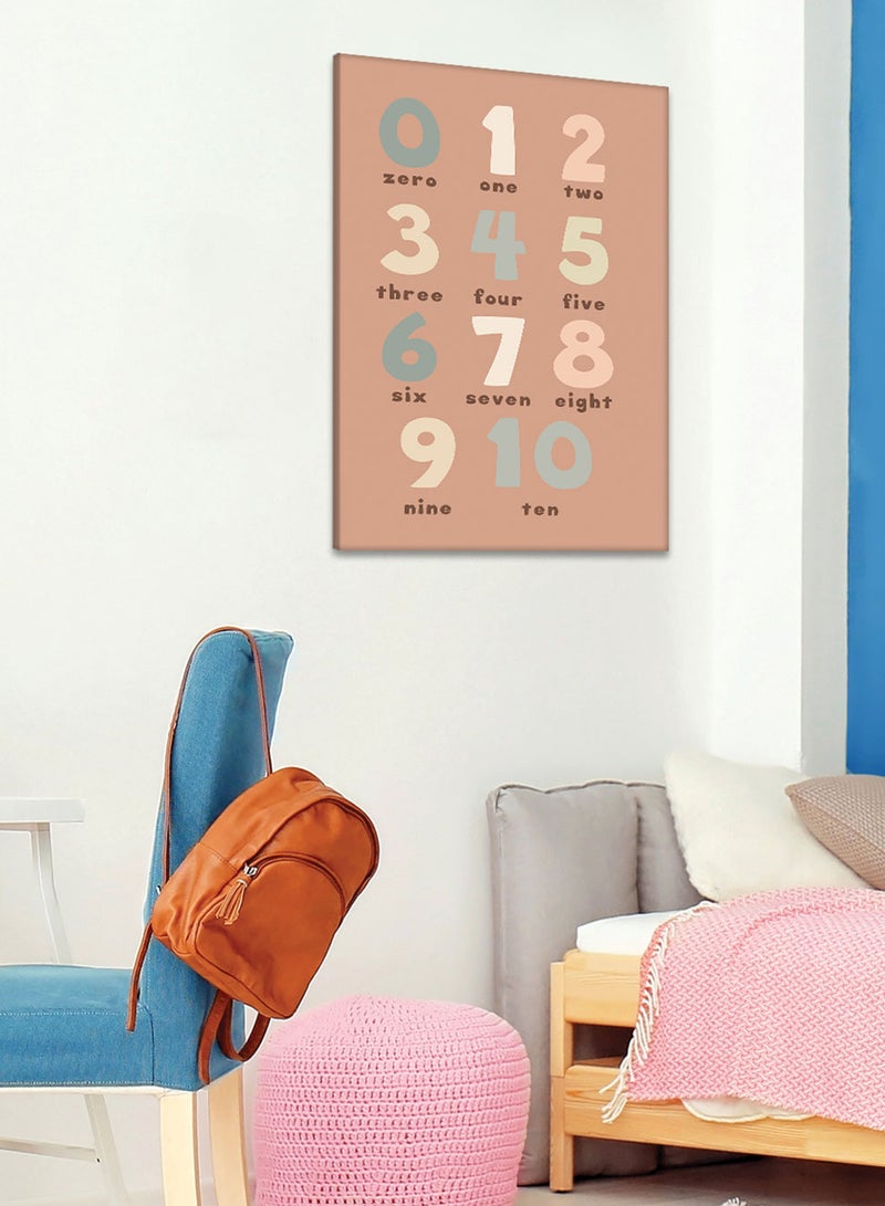 LOWHA Framed Canvas Wall Art Stretched Over Wooden Frame with Numbers Painting, For Home, Living Room, Office Decor - Image 2