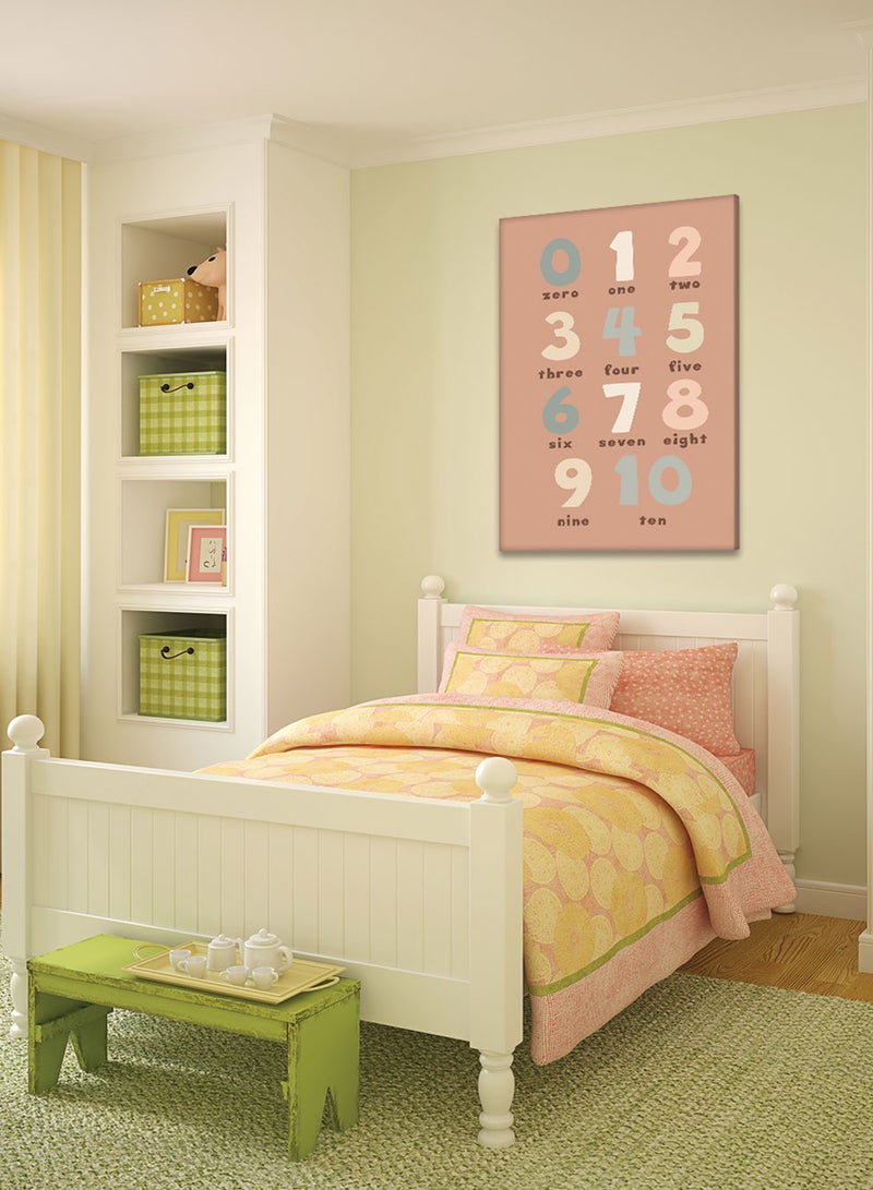 LOWHA Framed Canvas Wall Art Stretched Over Wooden Frame with Numbers Painting, For Home, Living Room, Office Decor - Image 3