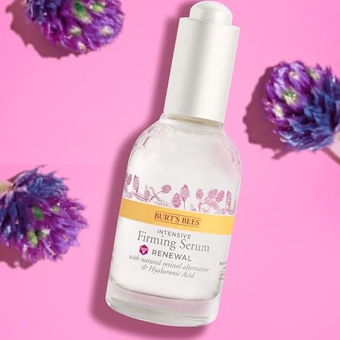 Burt's Bees Renewal Intensive Firming Serum With Natural Retinol Alternative and Hyaluronic Acid, Powerful Anti-Aging Ingredients, 98.6 Percent Natural-Origin Skin Care, 1 fl. oz. Bottle - Image 5