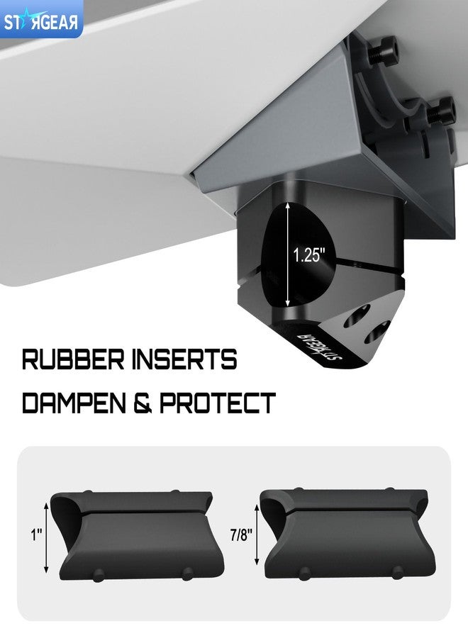 STARGEAR for Starlink Mini Mount, CNC Aluminum Alloy Bar Mount with Secure Lock Fits Round Rail Diameter 0.87'' 1'' 1.25'', Anti-Theft Tube Bracket for Car Roof Rack, RV, Yacht Railing - Image 3