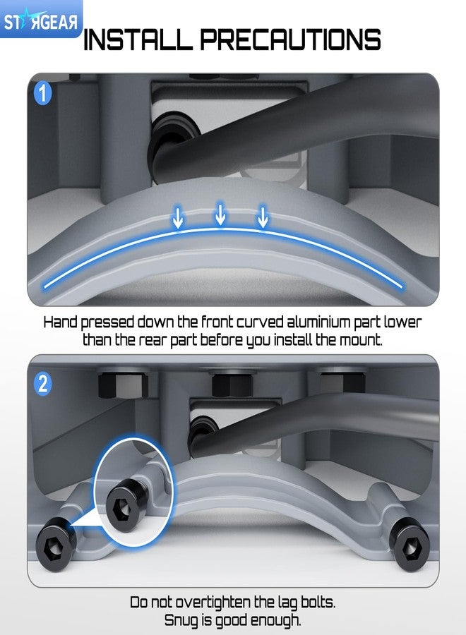 STARGEAR for Starlink Mini Mount, CNC Aluminum Alloy Bar Mount with Secure Lock Fits Round Rail Diameter 0.87'' 1'' 1.25'', Anti-Theft Tube Bracket for Car Roof Rack, RV, Yacht Railing - Image 4