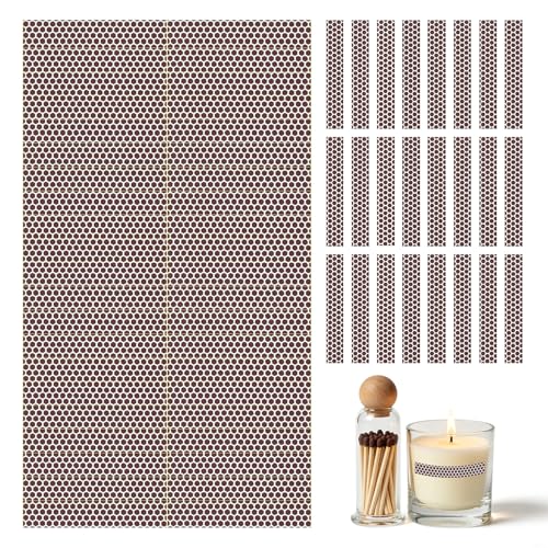 Abvsdu 42 PCS Match Striker Stickers, Match Striker Paper with Adhesive, Ideal for Fireplace Matches (Rectangle) - Image 1