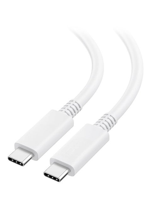 60W USB C to USB C Fast Charging Cable 1m, PD 3.0 3A Compatible with iPhone 15 Series, MacBook/iPad Pro, Samsung Galaxy S24 Ultra/S23/22/Z Fold/Z Flip, Google Pixel 7 ,Switch