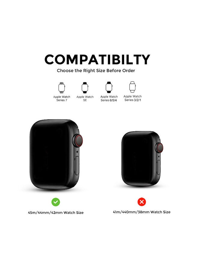 O Ozone - Milanese Loop Strap For Apple Watch Series 10 | Ultra 2 | 8 Ultra | 9 | 8 | 7 | 6, 49/46/45/44/42mm, Stainless Steel Double Mesh Wristbands - Red - Image 1