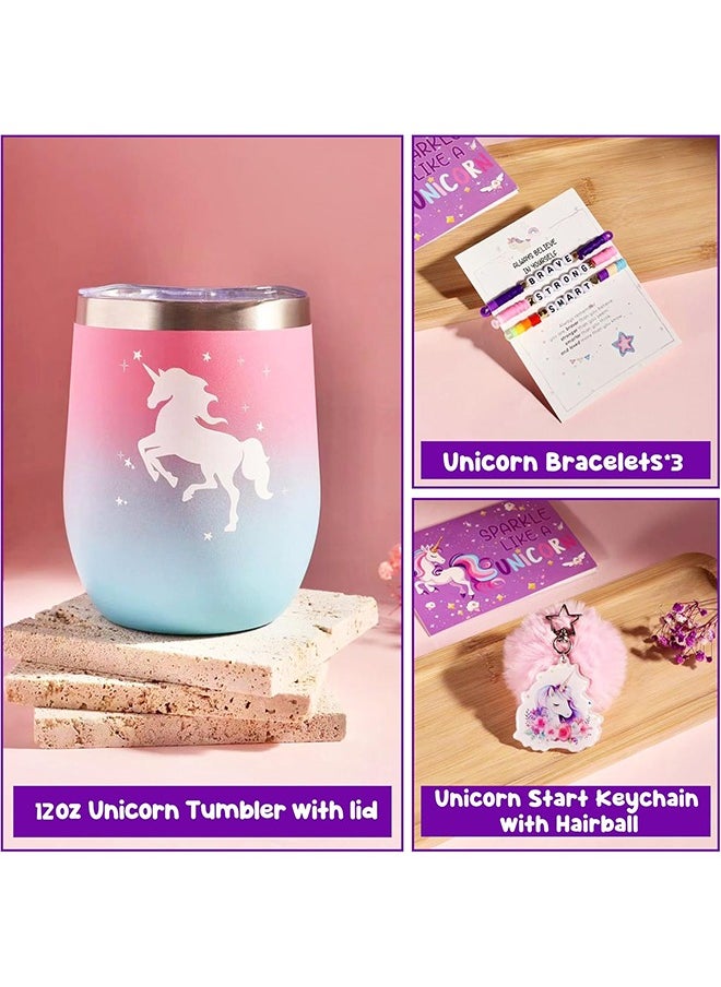 Beauenty - Beauenty Unicorn Toys for Girls Age 6-10,Unicorn Gift Box Set for Girls,Girl Gifts with Unicorn Blanket Bag Eye Mask and Bracelets,New Year Birthday Children's Day Gifts for Girls﻿ (colourful) - Image 1