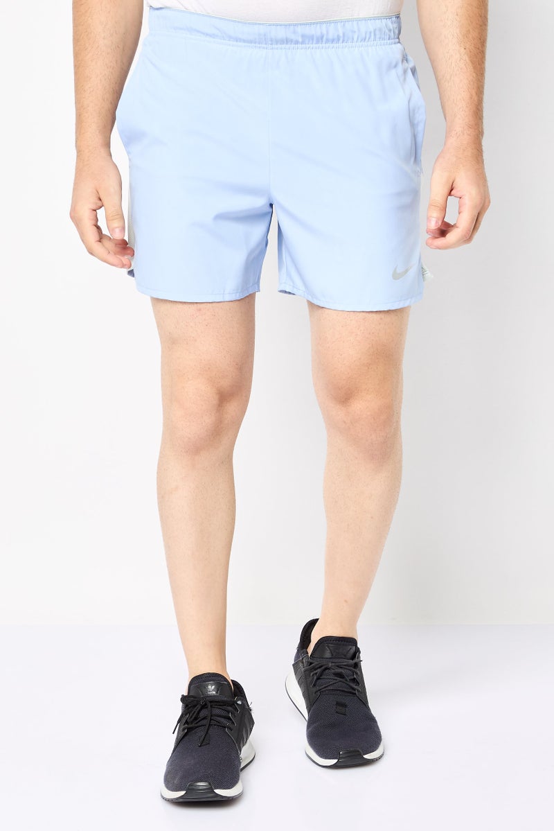 Nike Men Standard Fit Brand Logo Running Shorts, Light Blue - Image 1