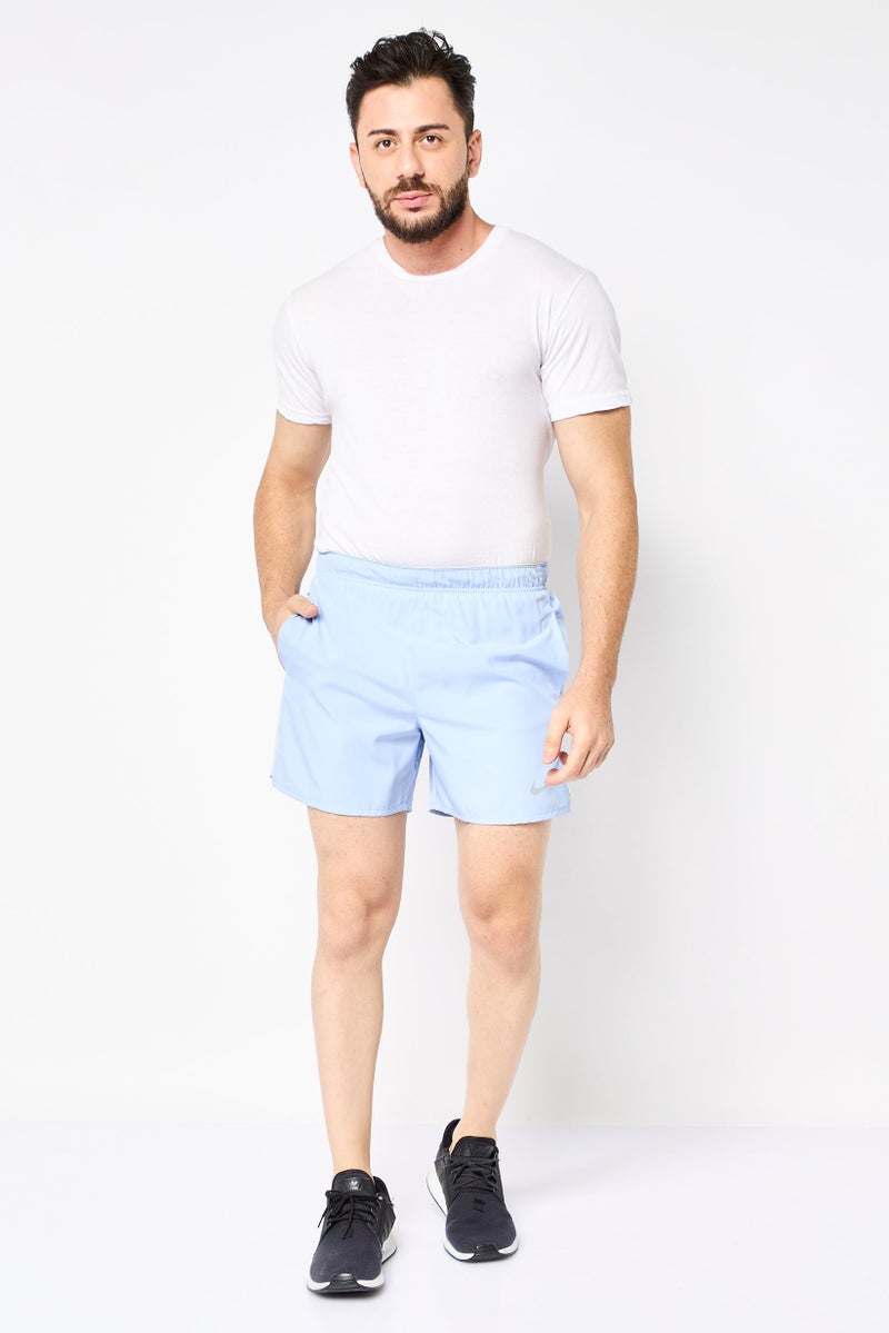 Nike Men Standard Fit Brand Logo Running Shorts, Light Blue - Image 2