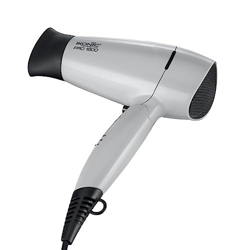 IKONIC 1800 Pro Hair Dryer Grey 2-Speed Temperature Settings with Cool Shot One Nozzle for Concentrated Airflow Spiral Device Cable Folding Design Travel Friendly, 1800Watt All Hair Type - Image 5