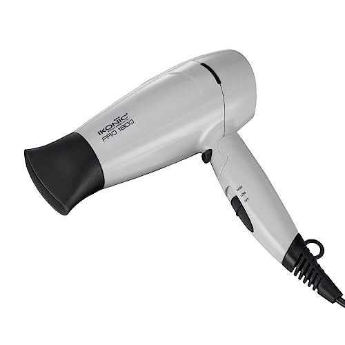 IKONIC 1800 Pro Hair Dryer Grey 2-Speed Temperature Settings with Cool Shot One Nozzle for Concentrated Airflow Spiral Device Cable Folding Design Travel Friendly, 1800Watt All Hair Type - Image 4