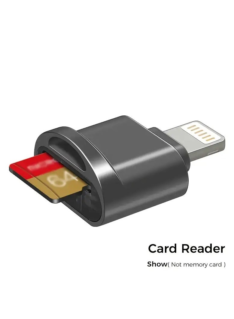 The Card Reader Supports High-Speed Tf/MicroSD Card Reading, Suitable for iPhone iPad Sd Card Reader, Suitable for iPhone 14/13/12/Pro Max/11/X/Xr/8 Storage Card Reading, Supports Ios 14 15 16 17 System - Image 1
