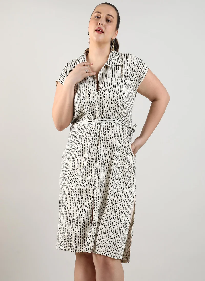 انستافاب بلس Chalk Striped Shirt Dress