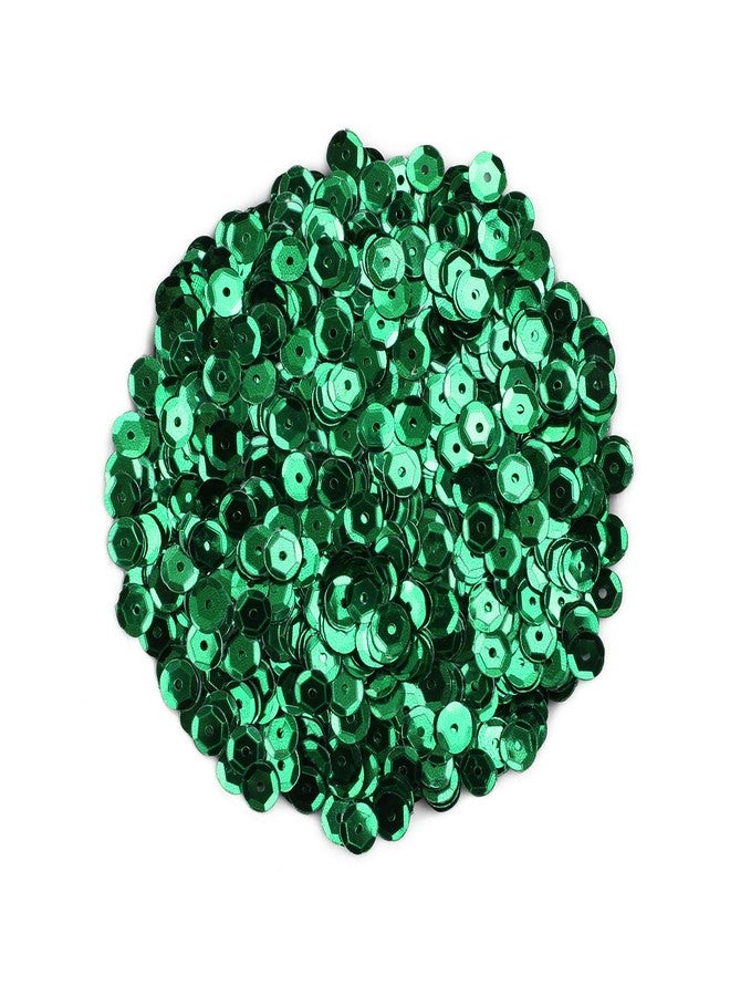 Naler 2800 Pieces 6MM Green Loose Cup Sequins, Iridescent Spangles for Sewing Embroidery, Crafts,Wedding, Christmas, Easter Decorations - Image 1