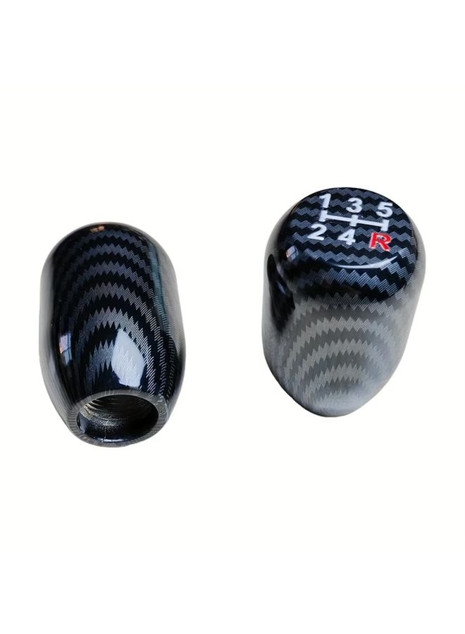6 Speed Carbon Color Racing Style Simulated Carbon Fiber Shift Knob For Manual Transmission Cars Ergonomic Design - Image 5