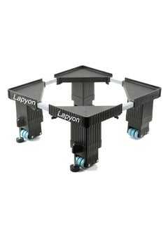 Lapyon Lapyon Good Height 8 Inch from Ground Addustable 24 Wheel Heavy Duty FrontTop Load Fully Automatic Washing Machine Stand Fridge Trolley Stand Metal and PlasticMin 36cmx36cmMax 76cmx76cm  - Image 1
