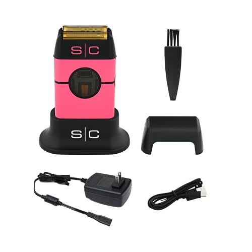 StyleCraft Instinct Metal Cordless Double Foil Shaver with IN2 Vector Motor Intuitive Torque Control, USB-C Rechargeable (Pink) - Image 5