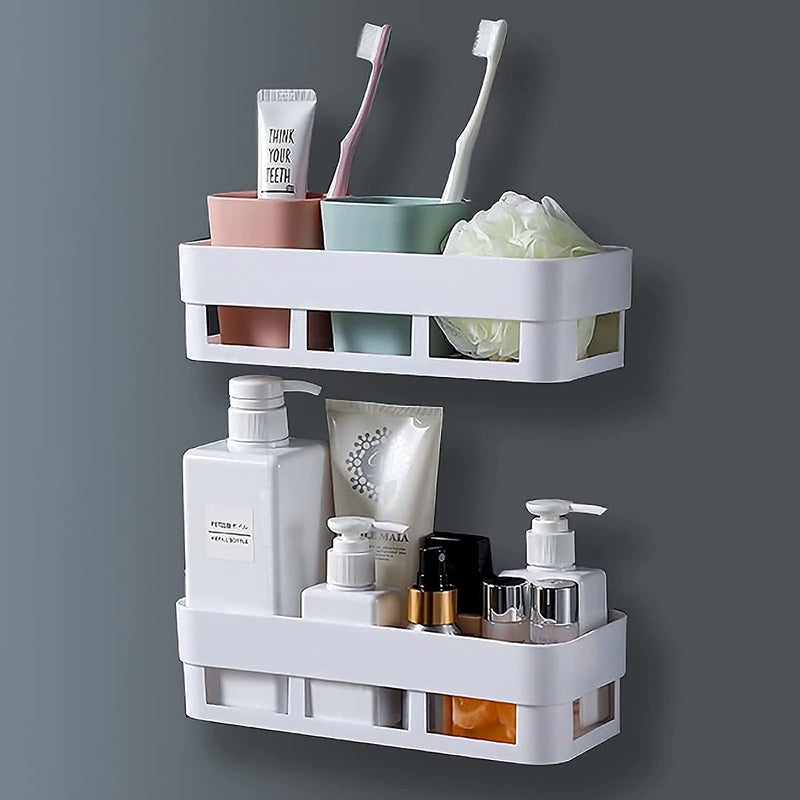 HETARMI ENTERPRISE Hetarmi Plastic Kitchen Bathroom Shelf SelfAdhesive Sticker Hooks Multipurpose Wall Holder Storage Box - Image 5
