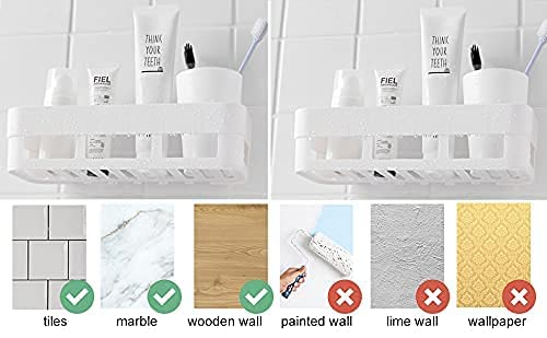 HETARMI ENTERPRISE Hetarmi Plastic Kitchen Bathroom Shelf SelfAdhesive Sticker Hooks Multipurpose Wall Holder Storage Box - Image 4