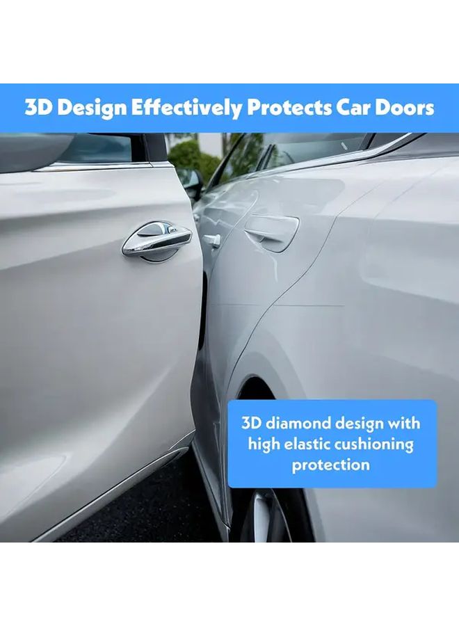 6pcs Self Adhesive Car Door Edge Guards Heavy Duty Black Scratch Resistant Impact Protection For Sedans SUVs Trucks Easy Peel And Stick Installation For Parking City Driving Garage Long Lasting Sill Protection - Image 1