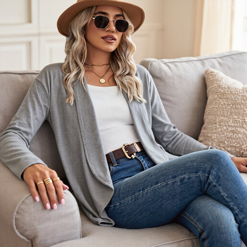 Womens Heavy Duty Durable Cardigan Abrasion Resistant Long Sleeve Top S - Image 5