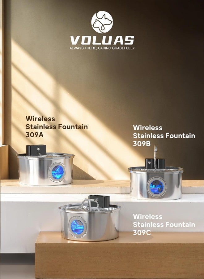 Voluas مضخة نافورة مياه للقطط من فولواس، مضخة بديلة للموديلات ZZVL-309A/ZZVL-309B/ZZVL-309C، محرك غاطس هادئ، سهلة التنظيف، متوافقة مع موزعات مياه الحيوانات الأليفة المصنوعة من الفولاذ المقاوم للصدأ - Image 2