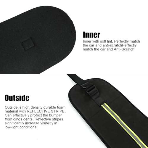 ROCCS Rear Bumper Guards for Cars, Car Bumper Protector with Long Safety Reflector for Nighttime Visibility, Rear Bumper Protector 72" x 8.07" x 0.4"(DO NOT Drive with IT ON) - Image 3