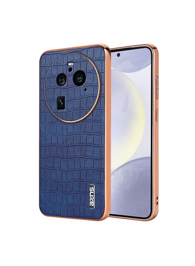 The Bros Case For OPPO Find X6 Pro Electroplated Frame Crocodile Texture Full Coverage Phone Case