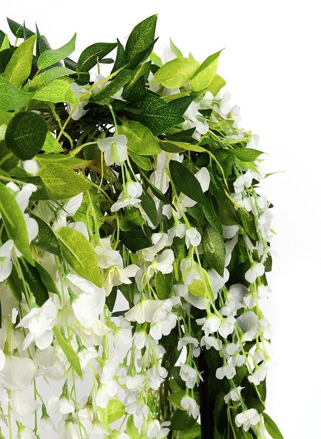 SLanC Wisteria Garland Artificial Flowers Wisteria Vine - 5Pcs Total 33ft Fake Wisteria Hanging Flower - Image 4