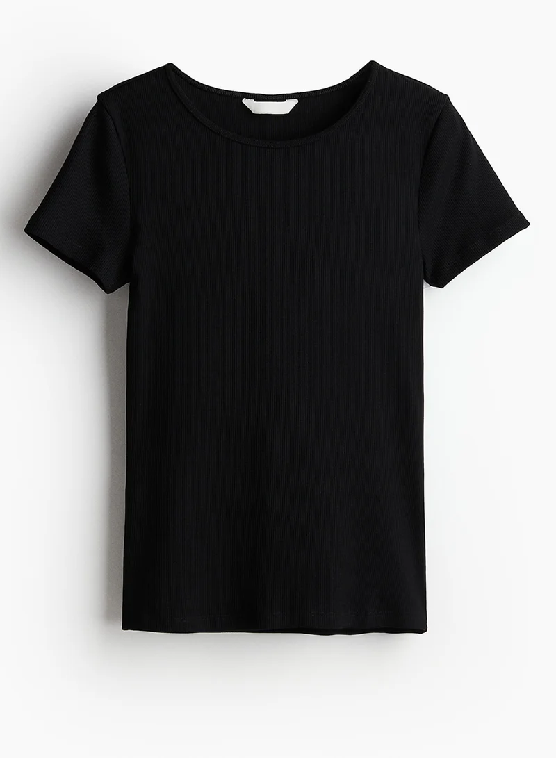 H&M Ribbed T-Shirt