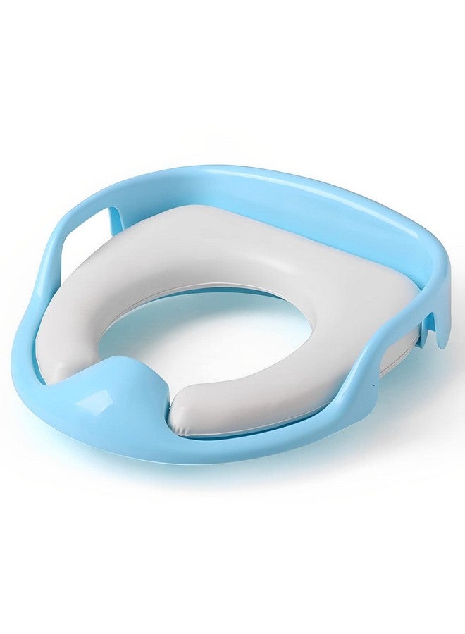 Syga Baby Toilet Seat Safe Soft Training Seat Potty Sitting Ring With Handles Bathroom Trainer Closestool Cover (Blue) - Image 1